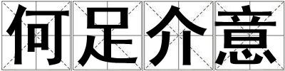 何足介意