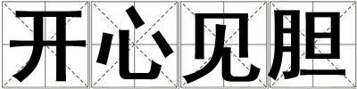 开心见胆