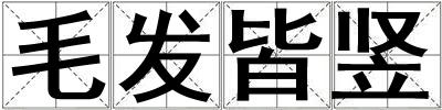 毛发皆竖