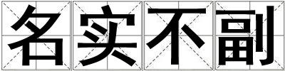名实不副