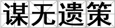 谋无遗策