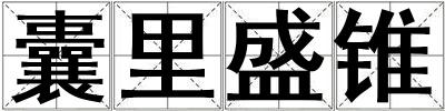 囊里盛锥
