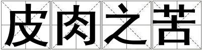 皮肉之苦