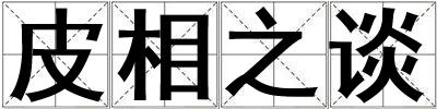 皮相之谈