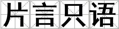 片言只语
