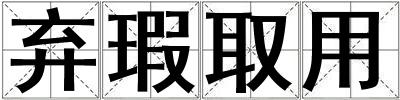 弃瑕取用