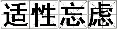 适性忘虑