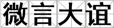 微言大谊