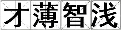 才薄智浅