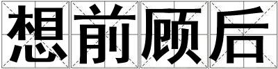 想前顾后