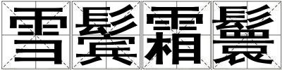 雪鬓霜鬟