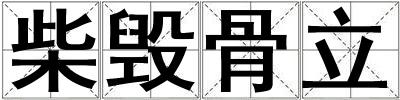 柴毁骨立