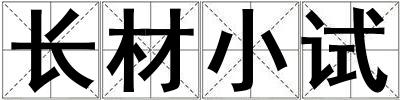 长材小试