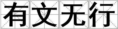 有文无行