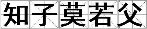 知子莫若父