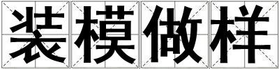 装模做样