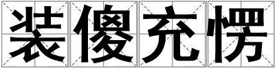 装傻充愣