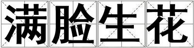 满脸生花