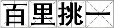 百里挑一