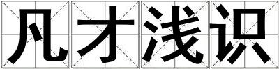 凡才浅识