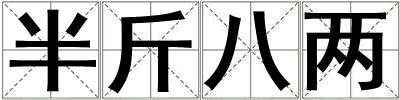 半斤八两