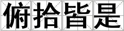 俯拾皆是