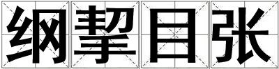 纲挈目张